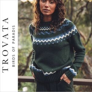 Trovata BIRDS OF PARADIS  PATRICIA Fair Isle Sweater XS